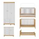 Ver mais imagens de Quarto de Bebê Completo Berço Americano 3 em 1 Colchão Allegra Multimóveis Mp4606 Madeirado/