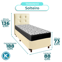 Ver imagem 3 de Kit Cabeceira + Cama Box + Colchão Solteiro D33 Iso100 Ortobom