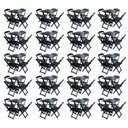 Ver imagem 1 de Kit 20 Jogos De Mesa Com 4 Cadeiras De Madeira Dobravel 60X60 - Preto - Preto