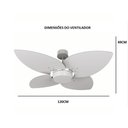 Ver imagem 5 de Ventilador de Teto Natuvent Dahlia No Light 4 Pás Madeira Freijó 127v