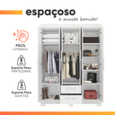 Ver mais imagens de Guarda Roupas Casal 6 Portas 2 Gavetas Libano Branco Flex Notável
