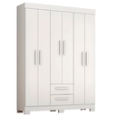 Ver imagem 1 de Guarda Roupas Casal 6 Portas 2 Gavetas Libano Branco Flex Notável
