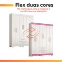 Ver imagem 7 de Guarda Roupas Casal 6 Portas 2 Gavetas Libano Branco Flex Notável