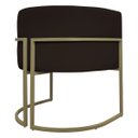 Ver imagem 7 de Poltrona Decorativa Recepção Luna Corino Base de Ferro Champagne