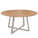 Ver imagem 1 de Conjunto Mesa Oliva 150cm 6 Cadeiras Londres Gol Decor Cinamomo/Branco/Marrom/Branco