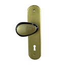 Ver imagem 4 de Kit Porta de Madeira 210x62cm Batente 9cm Fechadura Golf Rodam Abertura Esquerda Marrom/Imbuia