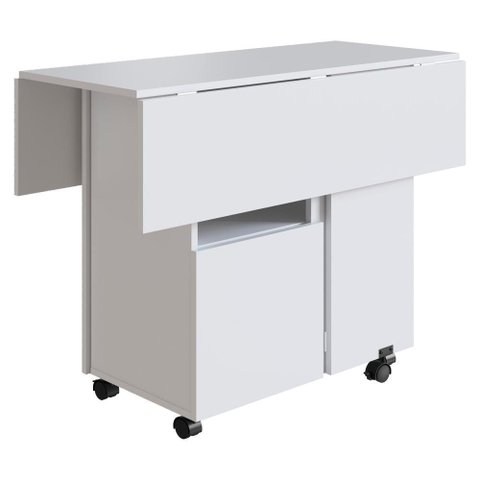 Mesa Tampo Dobrável 90x90 Cm B50 Branco Novam
