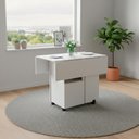 Ver imagem 6 de Mesa Tampo Dobrável 90x90 Cm B50 Branco Novam