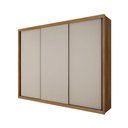 Ver imagem 1 de Guarda Roupa Paradizzo 3 Portas 6 Gavetas MDF Laqueado Cumaru-Fendi Rei de Casa 241cm