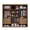 Ver imagem 3 de Guarda Roupa Paradizzo 3 Portas 6 Gavetas MDF Laqueado Cumaru-Fendi Rei de Casa 241cm