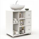 Ver imagem 7 de Armário de Banheiro Dover 1 Porta 3 Gavetas Branco Bp - Pnr Móveis