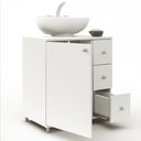 Ver imagem 6 de Armário de Banheiro Dover 1 Porta 3 Gavetas Branco Bp - Pnr Móveis