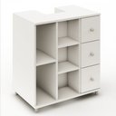 Ver mais imagens de Armário de Banheiro Dover 1 Porta 3 Gavetas Branco Bp - Pnr Móveis