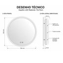 Ver imagem 4 de Espelho Luna 70x70cm com LED e Desembaçador Baumê