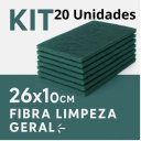 Ver imagem 1 de Kit 20 Und Fibra Limpeza Geral Verde 26cm × 10cm – Uso Geral Multiuso para Restaurantes Cozinhas Ind