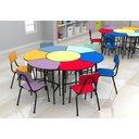 Ver imagem 2 de Conjunto Escolar Sextavado Danúbio Infantil Colorido