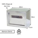 Ver imagem 2 de Caixa Correio Carta Condomínio Detras Inox Chave 15x30x18cm