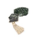 Ver imagem 1 de Acessório Decorativo Colar de Mesa Pedra Pedra Verde Esmeralda