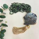 Ver imagem 3 de Acessório Decorativo Colar de Mesa Pedra Pedra Verde Esmeralda