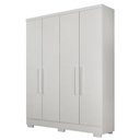 Ver imagem 2 de Guarda Roupa Quartzo 4 Portas 2 Gavetas com 6 Pés Clic Móveis