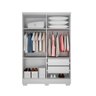 Guarda Roupa Quartzo 4 Portas 2 Gavetas com 6 Pés Clic Móveis - 3