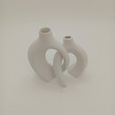 Ver imagem 4 de Kit 2 Vaso Decorativo Enfeite Casa Cerâmica 22x20x20 Branco