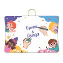Ver imagem 1 de Brinquedo Lousa Animada Crianças 30x43cm em Mdf com Caneta com Apagador +3 Anos Paper Toy