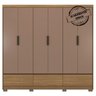 Guarda Roupa Casal 6 Portas 63330k Himalaia Amendola Marsala Demobile - 9