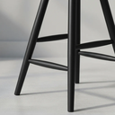 Ver imagem 7 de Banqueta Média Torneada em Madeira Maciça Preta Acetinado