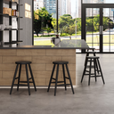 Ver imagem 4 de Banqueta Média Torneada em Madeira Maciça Preta Acetinado