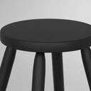 Ver imagem 6 de Banqueta Média Torneada em Madeira Maciça Preta Acetinado