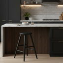 Ver imagem 2 de Banqueta Média Torneada em Madeira Maciça Preta Acetinado