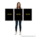 Ver imagem 3 de Kit 03 Quadros Minimalista Rose-1,20x0,60 - Quarto- Sala