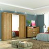 Guarda-Roupa Casal 3 Portas 2 Gavetas Residence com Espelho Demobile Améndola Cestaplus - 1