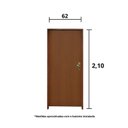 Ver imagem 3 de Kit Porta de Madeira 210x62cm Fechadura Golf Abertura Esquerda Imbuia Marrom Rodam