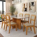 Ver imagem 2 de Kit Mesa de Jantar Classic 160 com 6 Cadeiras Bella Boucle