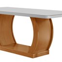 Ver imagem 2 de Mesa para Sala de Jantar Milena 180cm Em MDF e Vidro Com Canto Copo