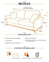 Ver imagem 6 de Sofá Living Marau 1,50m Bouclê Bege - King House