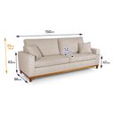 Ver imagem 4 de Sofá Living Marau 1,50m Bouclê Bege - King House