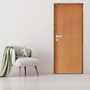 Ver imagem 1 de Kit Porta de Madeira 210x82cm Batente 9cm Fechadura Stilo Belissima 12 Rodam Abertura Esquerda Marro