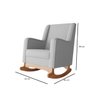 Poltrona Amamentação Aquila Balanço com Puff Linho Cinza - Ideal Moveis - 4