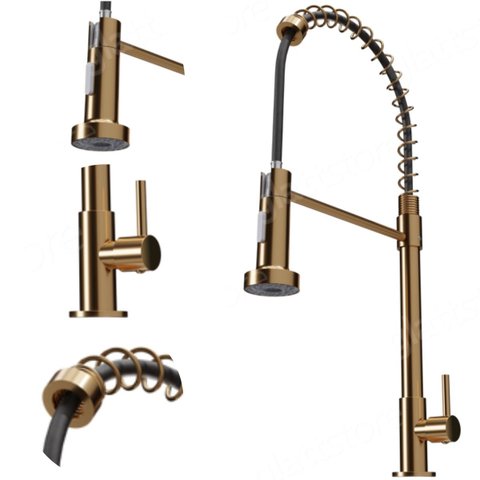 Torneira Gourmet Rosê Gold Bancada Cozinha Água Fria