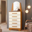 Ver imagem 7 de Guarda Roupa Casal New Fusion 10 Portas e Cômoda New Veneza Cinamomo Off White - Móveis Albatroz