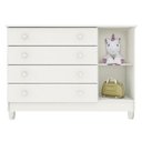 Ver imagem 6 de Quarto de Bebê New Selena 4 Portas com Berço Lila e Cômoda Gran Selena Branco Brilho e Colchão