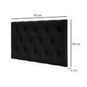 Ver imagem 3 de Cabeceira Painel Cama Box Solteiro Ibiza 0,90 Preto