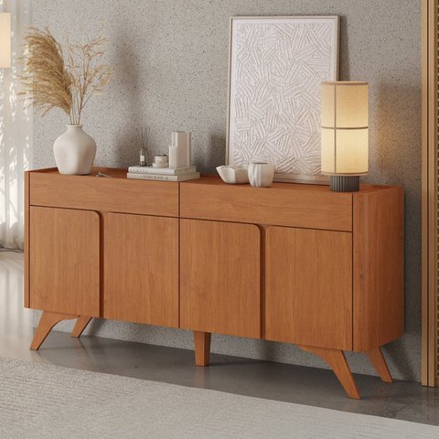 Buffet Arcus 4 Portas e 2 Gavetas 172 cm Naturalle - Mavaular
