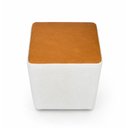 Ver imagem 6 de Puff Fixo Saraí Durango Caramelo | Boucle Plus Off White - Sallar Home