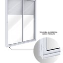 Ver imagem 4 de Porta de Alumínio de Correr Lateral 2 Folhas Persiana Integrada Automatizada 220 Volts 235x160 Branco Lucasa