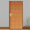 Ver imagem 1 de Kit Porta de Madeira 210x82cm Batente 9cm Fechadura Stilo Belissima 2 Rodam Abertura Direita Marrom/