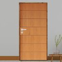 Ver imagem 1 de Kit Porta de Madeira 210x82cm Batente 9cm Fechadura Stilo Belissima 2 Rodam Abertura Esquerda Marrom